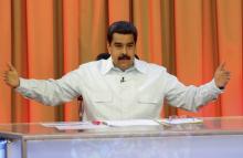 Venezuela's President Nicolas Maduro speaks during his weekly broadcast "En contacto con Maduro" (In contact with Maduro) at the Miraflores Palace in Caracas, Venezuela, May 31, 2016. PHOTO BY Miraflores Palace