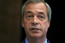 Nigel Farage, the leader of the United Kingdom Independence Party (UKIP), speaks at a news conference in central London, Britain, July 4, 2016. PHOTO BY REUTERS/Neil Hall