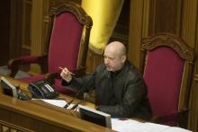 Speaker of parliament Oleksander Turchynov attends a session of the Ukrainian parliament in Kiev, February 22, 2014. PHOTO BY REUTERS/Alex Kuzmin