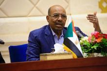 Sudan's President Omar Hassan al-Bashir speaks during a press conference after the oath of the prime minister and first vice president Bakri Hassan Saleh at the palace in Khartoum, Sudan, March 2, 2017. PHOTO BY REUTERS/Mohamed Nureldin Abdallah