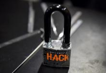 A padlock is displayed at the Alert Logic booth during the 2016 Black Hat cyber-security conference in Las Vegas, Nevada, U.S., August 3, 2016. PHOTO BY REUTERS/David Becker