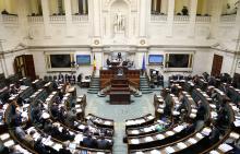 The lower house of the Belgian Parliament is seen during its plenary session in Brussels