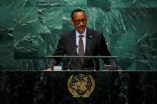 Rwanda's President Paul Kagame addresses the United Nations General Assembly in the Manhattan borough of New York, U.S., September 22, 2016. PHOTO BY REUTERS/Eduardo Munoz