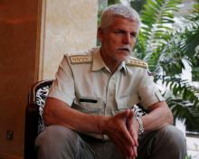 Chairman of NATO's military committee Petr Pavel speaks to Reuters on the sidelines of the IISS Shangri-La Dialogue in Singapore, June 3, 2016. PHOTO BY REUTERS/Edgar Su