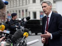 Britain's Foreign Secretary Philip Hammond talks to journalists in Vienna, November 21, 2014. PHOTO BY REUTERS/Heinz-Peter Bader
