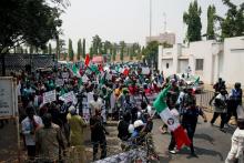 Anti-government protesters are seen during a rally in Abuja, Nigeria, February 9, 2017. PHOTO BY REUTERS/Afolabi Sotunde