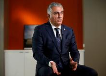 Reza Pahlavi, the last heir apparent to the defunct throne of the Imperial State of Iran and the current head of the exiled House of Pahlavi speaks during an interview with Reuters in Washington, U.S., January 3, 2018. PHOTO BY REUTERS/Joshua Roberts