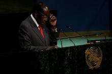 President of Zimbabwe, Robert Mugabe speaks at the opening of The Ocean Conference at the United Nations in the Manhattan borough of New York City, New York, U.S., June 5, 2017. PHOTO BY REUTERS/Carlo Allegri
