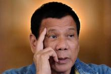 Philippine President Rodrigo Duterte speaks during a late night news conference at the presidential palace in Manila, Philippines, January 29, 2017. PHOTO BY REUTERS/Ezra Acayan