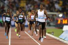 South Africa's Caster Semenya wins the women's 1500m at the Diamond League, Doha, Qatar Sports Club, Doha, Qatar. PHOTO BY REUTERS/Ibraheem Al Omari