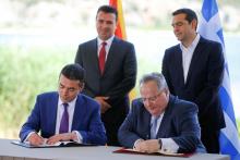 Greece, Macedonia sign pact to change ex-Yugoslav republic's name
