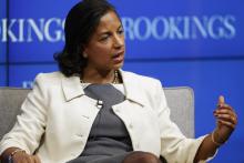 United States National Security Advisor Susan Rice answers questions after her speech at the Brookings Institution in Washington, February 6, 2015. PHOTO BY REUTERS/Gary Cameron