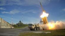 A Terminal High Altitude Area Defense (THAAD) interceptor is launched during a successful intercept test, in this undated handout photo provided by the U.S. Department of Defense, Missile Defense Agency. PHOTO BY REUTERS/U.S. Department of Defense, Missile Defense Agency