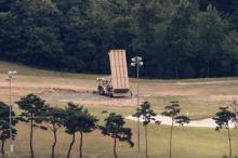 A Terminal High Altitude Area Defense (THAAD) interceptor is seen in Seongju, South Korea, June 13, 2017. PHOTO BY REUTERS/Kim Hong-Ji
