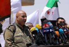 Syrian Democratic Forces (SDF) spokesman Talal Silo speaks during a press conference in Hukoumiya village in Raqqa, Syria, June 6, 2017. PHOTO BY REUTERS/Rodi Said