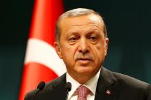 Turkish President Tayyip Erdogan speaks during a news conference following the National Security Council and cabinet meetings at the Presidential Palace in Ankara, Turkey, July 20, 2016. PHOTO BY REUTERS/Umit Bektas
