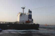 The Morning Glory is seen at the Tripoli port