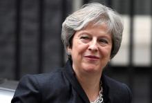 Britain's Prime Minister, Theresa May, arrives at 10 Downing Street in central London, Britain, October 9, 2017. PHOTO BY REUTERS/Toby Melville