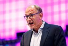 World Wide Web Inventor Sir Tim Berners-Lee speaks during the inauguration of Web Summit, Europe's biggest tech conference, in Lisbon, Portugal, November 5, 2018. PHOTO BY REUTERS/Pedro Nunes