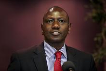 Deputy Kenyan President William Ruto addresses the media at a news conference at the Movenpick Hotel in the Hague, October 15, 2013. PHOTOT BY REUTERS/Phil Nijhuis