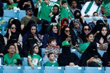 Saudi Arabia women attend a rally to celebrate the 87th annual National Day of Saudi Arabia in Riyadh, Saudi Arabia, September 23, 2017. PHOTO BY REUTERS/Faisal Al Nasser