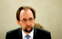 Zeid Ra'ad al-Hussein, outgoing United Nations High Commissioner for Human Rights attends the Human Rights Council at the United Nations in Geneva, Switzerland, June 18, 2018. PHOTO BY REUTERS/Denis Balibouse