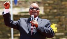 South Africa's President Jacob Zuma addresses the media after unveiling a 9-metre (30-feet) bronze statue of the late former President Nelson Mandela as part of the Day of Reconciliation Celebrations at the Union Buildings in Pretoria, South Africa